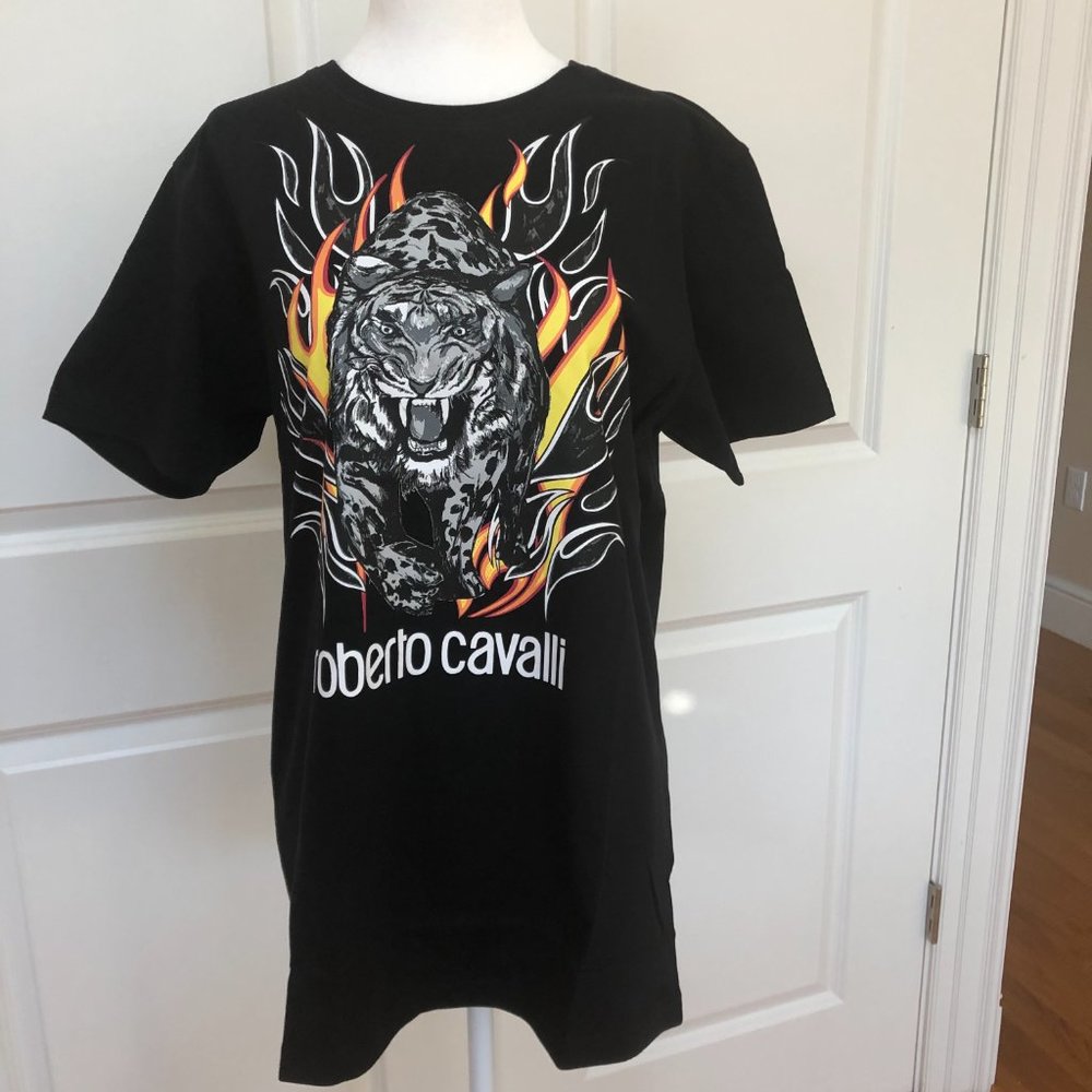 Tiger Graphic Short Sleeve T-Shirt from Roberto Cavalli